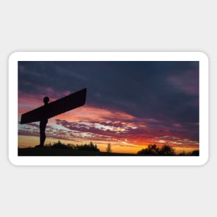 Gateshead Angel with a gorgeous sunset Sticker